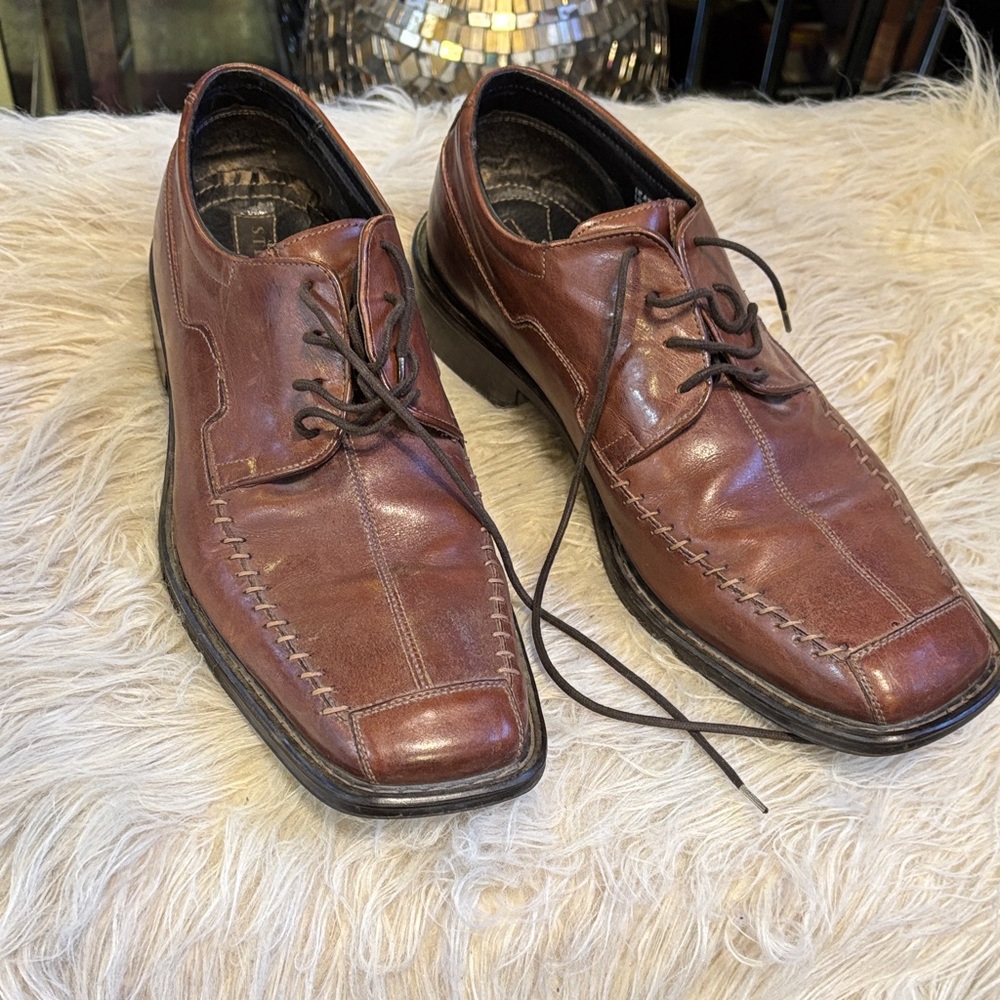 Structure Brown Leather Oxfords